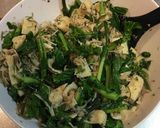 油揚げとアスパラ菜の鱈昆布ふりかけ和え作り方3写真