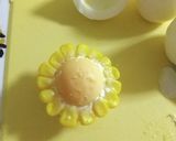 ＊ゆで卵とコーンでお花＊ヒマワリ風＊作り方5写真