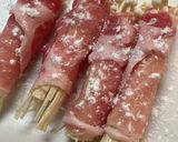 【お弁当】照りツヤツヤ☆えのきの豚肉巻き作り方1写真