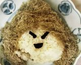キャラ弁＊銀髪ロングヘアーの女の子作り方23写真