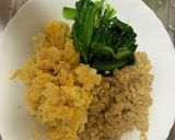 簡単。ヘルシーな豆腐三色丼作り方6写真