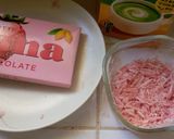 おうちで作る桜ラテ(抹茶ラテ使用)作り方1写真