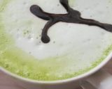おうちで作る桜ラテ(抹茶ラテ使用)作り方5写真