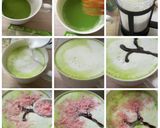 おうちで作る桜ラテ(抹茶ラテ使用)作り方7写真