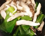ヒラタケとネギのワサビ醬油作り方4写真