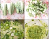 春☆ロマネスコの茎葉のクリームスープ作り方2写真