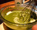 【抹茶バスクチーズケーキ】混ぜて焼くだけ作り方5写真