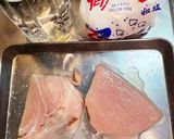 簡単、ヘルシー！メカジキのピカタ海苔風味作り方1写真