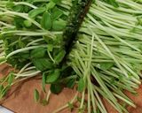 ニラと豆苗の豆腐チヂミ風作り方1写真