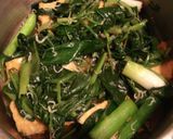 菊菜（春菊）と九条ねぎと厚揚げの重ね煮作り方4写真