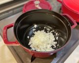 もち麦で作る！きのことベーコンのリゾット作り方2写真