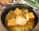 キャベツと厚揚げのスンドゥブ風スープ作り方5写真