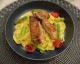 ケイジャンチキンのチーズパスタ作り方12写真