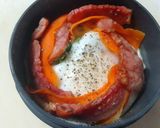ハムエッグ レンジ作り方4写真