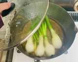 葉玉ねぎの出汁煮作り方3写真