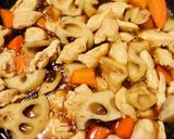 鶏肉とれんこんの炒り煮作り方4写真