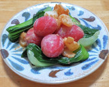 エビとトマトと青梗菜のワインとバター炒め作り方9写真