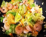 台湾風★海老とキャベツの炒めうどん作り方8写真