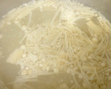 えのき ほうれん草 かきたま味噌汁^^作り方6写真