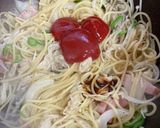 罪悪感を半分に★えのきナポリタン作り方7写真