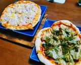 簡単ピザ生地✿照焼チキンとエビ&シラス作り方25写真