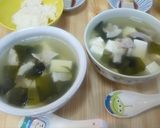豚バラ＆豆腐＆わかめの給食汁（醤油味）作り方10写真