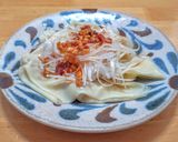 ワンタンと白髪葱の熱々ニンニクごま油がけ作り方5写真