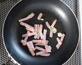 菜の花とキャベツのカルボナーラ風。作り方4写真