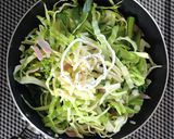 菜の花とキャベツのカルボナーラ風。作り方6写真