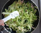 菜の花とキャベツのカルボナーラ風。作り方7写真