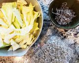 キャベツとじゃこの塩昆布炒め作り方1写真