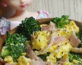 リカちゃん♡ブロッコリーベーコンエッグ♧作り方23写真