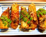 竹輪、山芋、人参天ぷら焼き海苔の変わり衣作り方3写真
