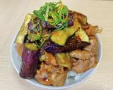レンジdeとろとろなすと照り豚丼作り方5写真