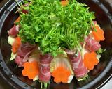 ヘルシー♡豆苗と豚肉巻き巻きタジン鍋作り方3写真