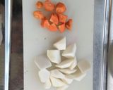 肉団子と根菜の煮物作り方2写真