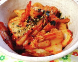 材料2つで、簡単韓国風キムチとちくわ炒め作り方4写真