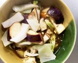 根菜茄子肉無し甘辛炒め味温野菜サラダ作り方15写真