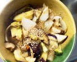 根菜茄子肉無し甘辛炒め味温野菜サラダ作り方19写真