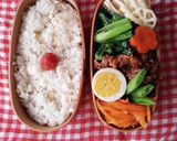 ナムルはレンジでビビンバ弁当★作り方14写真