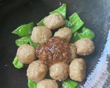 ふわふわ肉団子の焦葱醤風味作り方3写真