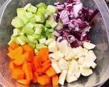 まろやか野菜スープ☆リブの茹で汁で♪作り方1写真