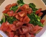 鯖の水煮と菜の花とトマトのサラダ作り方4写真