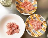 ソースチキンカツ味豚こま大根青椒肉絲風作り方2写真