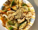 ソースチキンカツ味豚こま大根青椒肉絲風作り方17写真
