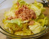 レンジで簡単！ざく切りキャベツの温サラダ作り方2写真