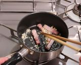 松屋の期間限定！カルボナーラハンバーグ♪作り方8写真