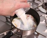 松屋の期間限定！カルボナーラハンバーグ♪作り方9写真