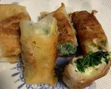 ほうれん草と豚バラ肉のチーズ春巻き作り方3写真