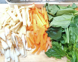 高野豆腐とほうれん草、油揚げの玉子とじ！作り方1写真